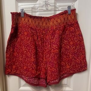 Matilda Jane Red and Orange Patterned Fabric Size Large